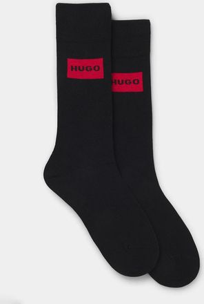 HUGO BOSS Mens HUGO 2-Pack Mens Red Label Socks - Black 001 - Size: 6/6.5/7.5/7/11/10/8/8.5/12/9.5/9/11.5/10.5