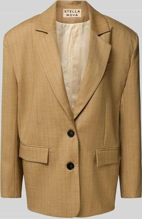 Stella Nova Relaxed Fit Blazer mit Pattentaschen in Hellbraun, Gr&ouml;&szlig;e 40