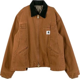 Carhartt Work in Progress Sacai jack met ribfluwelen kraag - Bruin