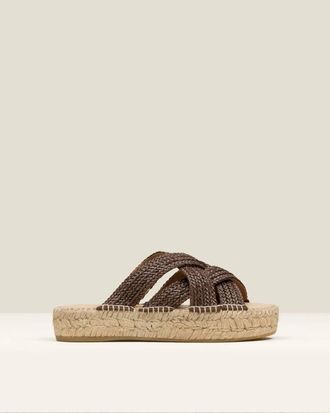 Gaimo Espadrilles Womens Dsan Flat Espadrilles In Mocha