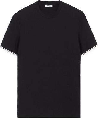 Msgm Quote Crewneck T-Shirt - Heren - T-shirts - Zwart - 2XS - Katoen - Tops