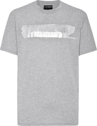 Plein Sport T-shirt Ronde Hals - Heren - Sportshirts - Grijs - L - Katoen - Fitness