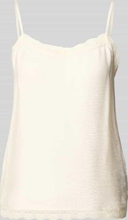 Jake*s Tr&auml;gertop aus Modal-Mix mit Spitzenbesatz in Ecru, Gr&ouml;&szlig;e 32