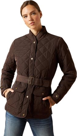 Ariat Womens Woodside Quilted Insulated Jacket Long Sleeve in Coffee Bean, Size X-Small, by Ariat
