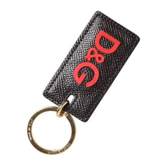 Dolce & Gabbana Keyrings, unisex, Black, Size: ONE SIZE Leather Key-Ring
