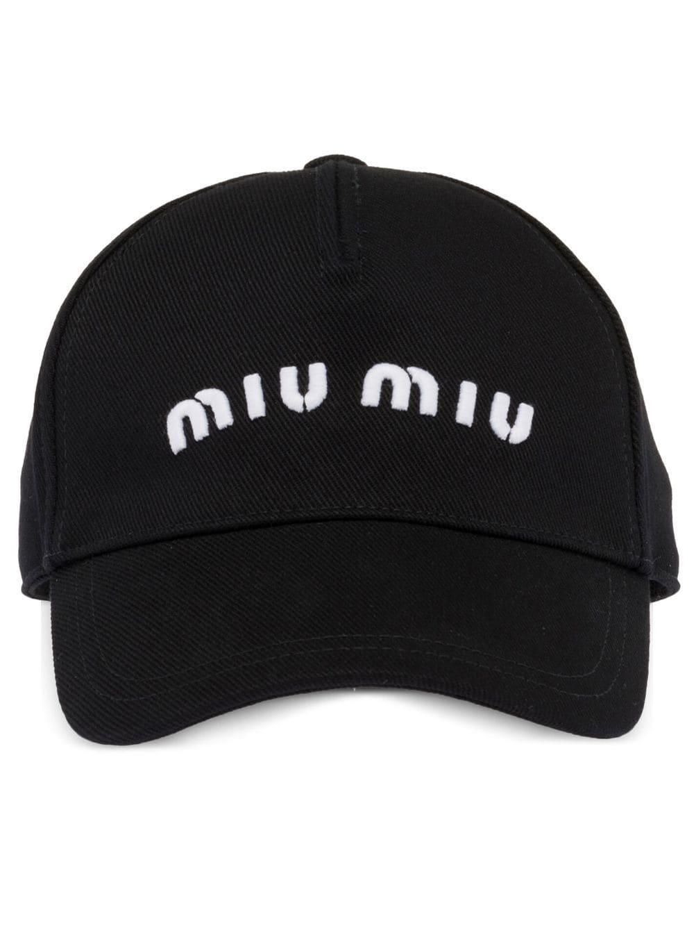miu miu ブラック キャップ　バックリボン miu miu ブラック キャップ バックリボン