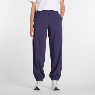 New Balance Donna Sport Woven Pant in Viola, Politessuto, Taglia 2XL