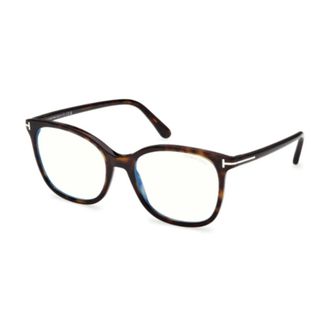 Tom Ford Glasses, unisex, Brown, Size: 54 MM Geometric Eyeglasses