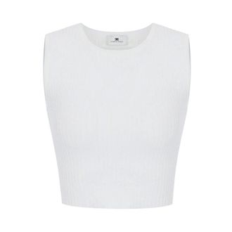 Elisabetta Franchi Dames, Tops, Wit, Maat: S