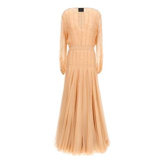 Giovanni Bedin Long Silk Chiffon Dress - female - Giovanni Bedin - Gowns - Pink - S - Dresses