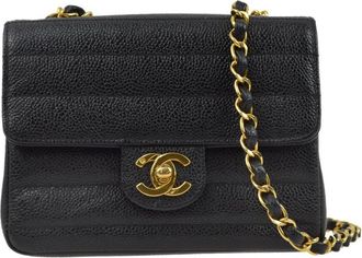 Chanel 1995 mini Classic Square Flap shoulder bag - women - Caviar Leather - One Size - Black