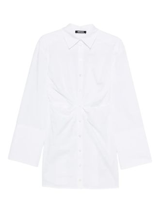 Rotate knotted shirt dress - women - Organic Cotton/Cotton - 40 - White