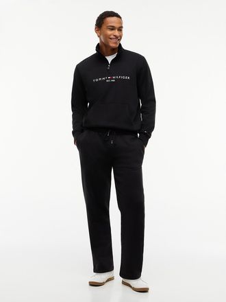 Tommy Hilfiger Mens Relaxed Brushed-Back Fleece Sweatpant - Black - XXXL