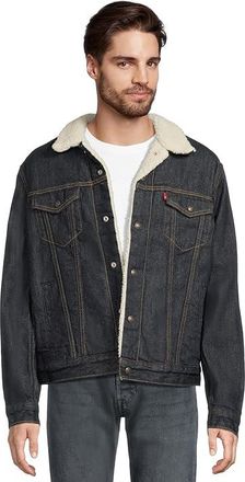 Levi's Relaxed Fit Plaid Trucker Mens Jacket Laredo Plaid Decadent Chocolate : 2XL, Cotton/Denim