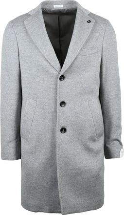 Breras Milano Light Grey Virgin Wool Coat