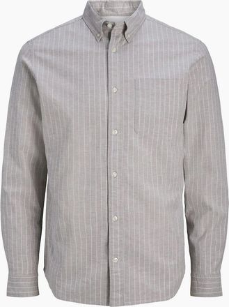 Jack & Jones Jack & Jones Mens Regular Fit Long Sleeve Shirt - Grey - Size: 42/Regular