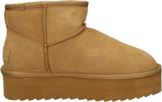 Colors Of California Su&egrave;de Platform Sneakers Herfst Winter Collectie - Dames - Winterlaarzen - Bruin - 39 EU - Su&egrave;de - Schoenen