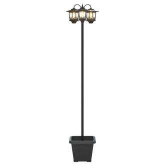 vidaXL Farola De 3 Brazos Negro 32 X 32 X 188 Cm Aluminio Y Abs Vidaxl
