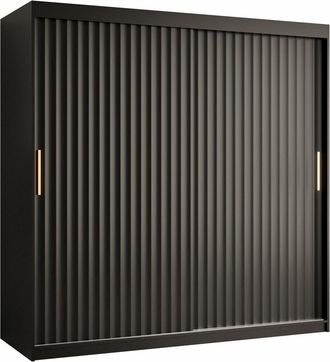 Mirjan24 Armario Hartford 335, Negro, 200x180x62cm, Puertas De Armario: Correderas, N&uacute;mero De Estantes: 9