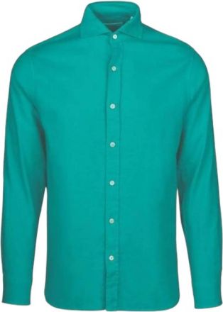 Swims Mens Santorini Linen Sport Shirt In Cerulean