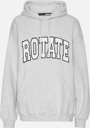 Rotate Sunday Womens Heavy Sweat Hoodie in Light Grey Cotton - Size Small