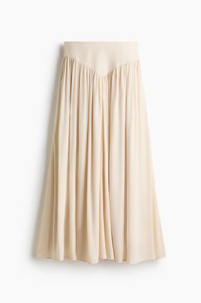 H&M Langer Viskosejupe - Hellbeige