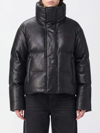 Maison Margiela Padded Short Jacket in Synthetic Leather with Funnel Neck