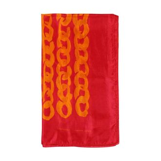 Liviana Conti Silk Scarves, female, Multicolor, ONE SIZE, Chain Print Silk Scarf