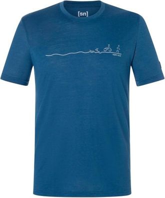 super.natural Tri Tee Merinoshirt f&uuml;r Herren | blau