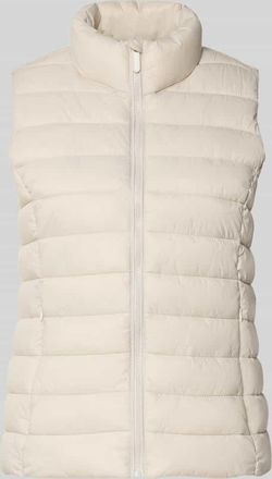 Christian Berg Steppweste mit Stehkragen in Stein, Größe 36