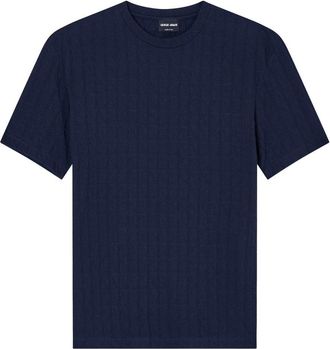 Giorgio Armani Asv Stretch Viscose And Cashmere Blend Crew Neck T-Shirt Clothing