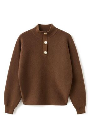 Mango Uptown Polo Sweater in Brown at Nordstrom, Size X-Small