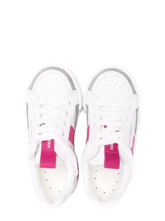 Dolce & Gabbana Low-Top Lace-Up Leather Sneaker - White