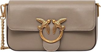 Pinko Love One Mini Slouchy - Bags - Mujer - Beige - ONE SIZE