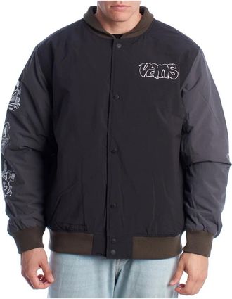 Vans Crazy Eddy Baseball Jacket - Heren - Bomber jackets - Zwart - M - Polyester - Jassen
