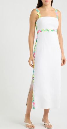 Lilly Pulitzer Mikayla Linen Midi Dress in Resort White at Nordstrom, Size 16