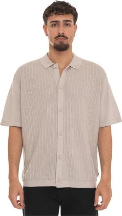 HUGO BOSS Amicino Polo - Heren - Korte mouwen Overhemden - Grijs - 2XL - Katoen - Overhemden