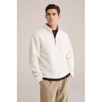 WE Fashion teddy trui ecru