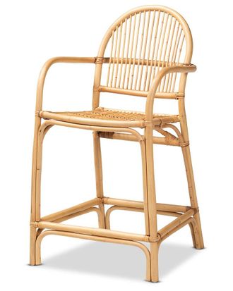 Baxton Studio Tugera Rattan Counter Stool