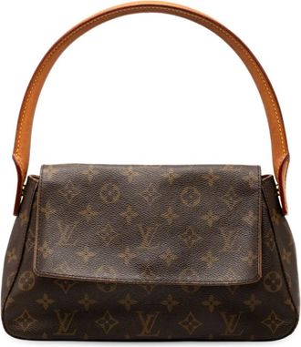 Louis Vuitton Borsa a spalla Looping Mini con monogramma 2001 - Marrone