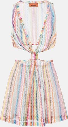 Missoni Zig Zag cutout minidress