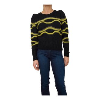 Liu Jo Rondgebreide trui met ronde hals - Dames - Ronde hals truien - Zwart - S - Wol - Truien & Vesten