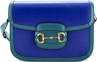 Gucci Horsebit 1955 Leather Small shoulder bag - Blauw