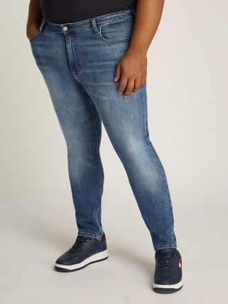 Tommy Jeans Plus Slim-fit-Jeans TOMMY JEANS PLUS, Herren, Gr. 44, L&auml;nge 34, blau (denim schwarz), Web, Obermaterial: 92% Baumwolle, 6% Elastomultiester, 2% Elasthan, u