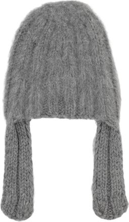 Maison Margiela Ribbed Beanie Ear Flaps Wool-Alpaca Blend Hat