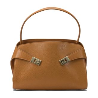 Ferragamo Tassen, Dames, Oranje, ONE Size, Leer, Womens Bags Handbag Orange Aw 25
