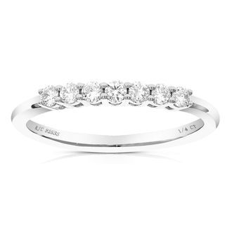 Vir Jewels 1/4 cttw Lab Grown Diamond Wedding Band in Sterling Silver For Women