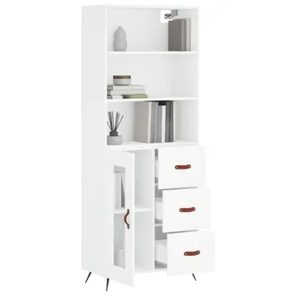 Berkfield Home Highboard White 69.5x34x180 cm Engineered Wood