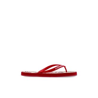Dsquared2 Flip Flops, female, Red, Size: 10 US Logo Slides