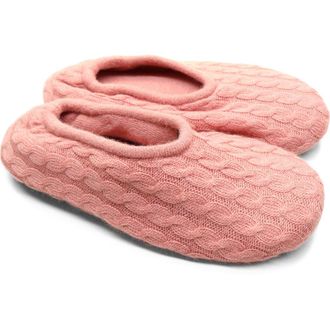 Portolano Mini Cable Knit Slippers in Canyon Clay at Nordstrom Rack, Size Medium